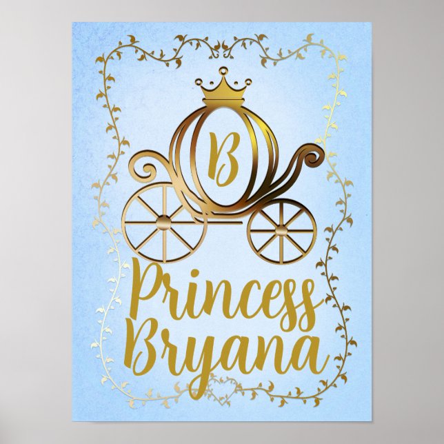 Póster Carruaje Dorado de la Princesa Libro de Historias  (Frente)