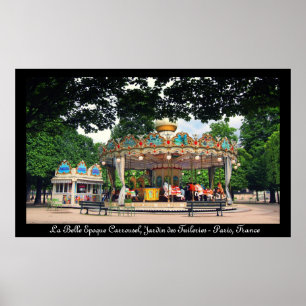 Póster Carrusel en el Tuileries, París, Francia