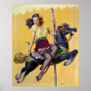 Póster Carrusel Pin Up