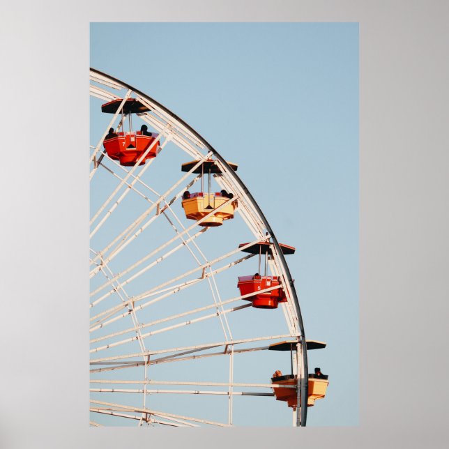 Póster Carrusel rojo y marrón (Frente)