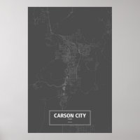 Carson City, Nevada (blanco sobre negro)