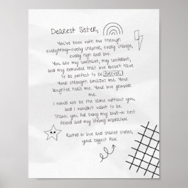 Póster Carta a la hermana