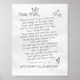 Póster Carta a mamá