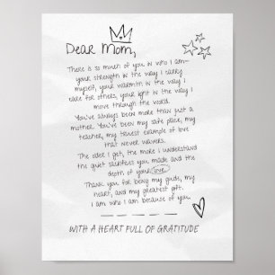 Póster Carta a mamá