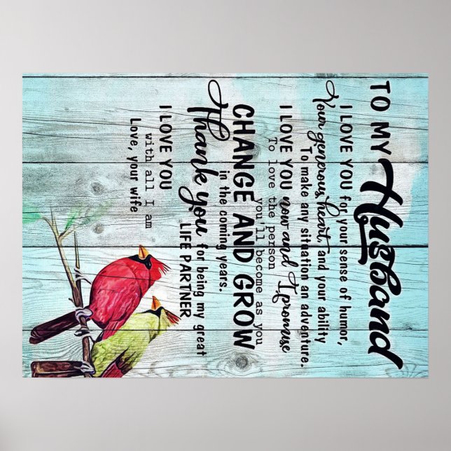 Póster Carta A Mi Esposo, Trato De Regalo Familiar (Frente)