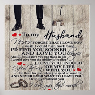 Póster Carta corta al marido Lovely Gift