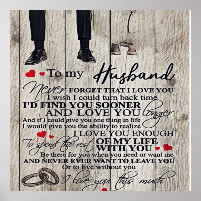 Póster Carta corta al marido | Lovely Gift (Frente)