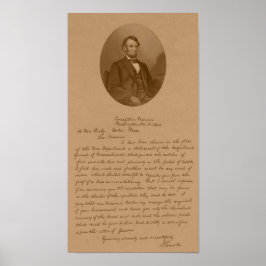 Póster Carta de Abraham Lincoln a la Sra. Bixby