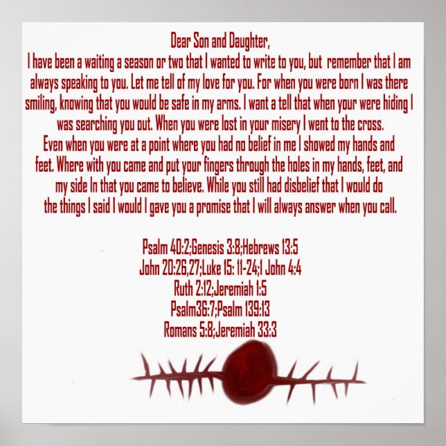 Póster Carta de amor de Jesús (Frente)