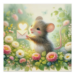 Póster Carta de Amor del Ratón de la Cabaña en el Prado