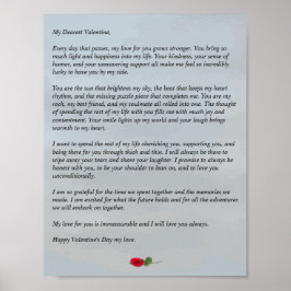 Póster Carta de amor para San Valentín