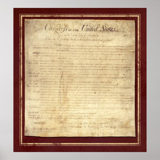 Póster Carta de Derechos (Frente)