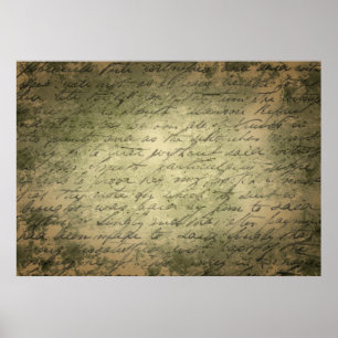 Póster Carta de escritura de papel antigua