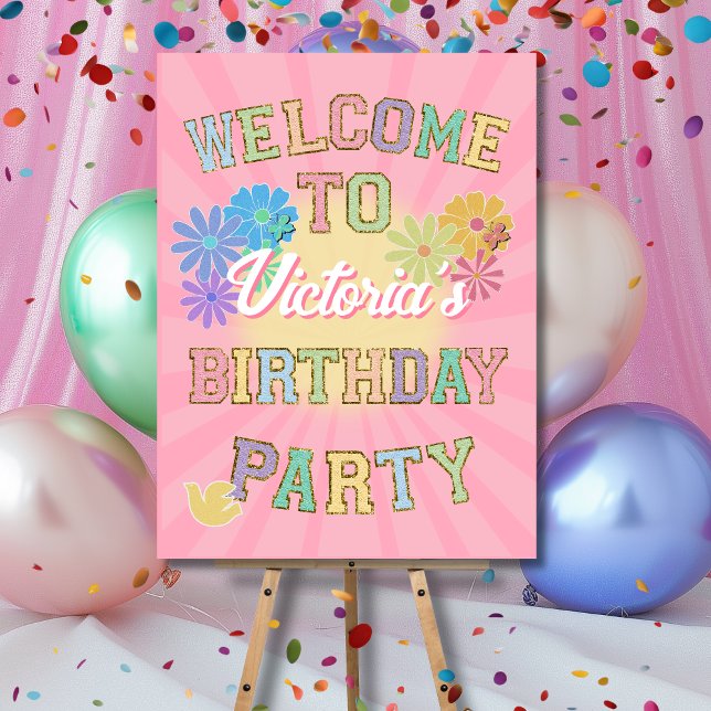 Póster Carta de parche Bienvenida Hippie Preppy Party Bir (Subido por el creador)