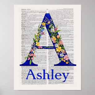 Póster Carta de personalización A nombres Ashley