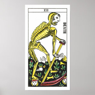 Póster Carta de tarot de la muerte