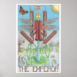 Póster carta de tarot del Emperador