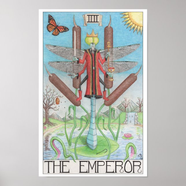 Póster carta de tarot del Emperador (Frente)