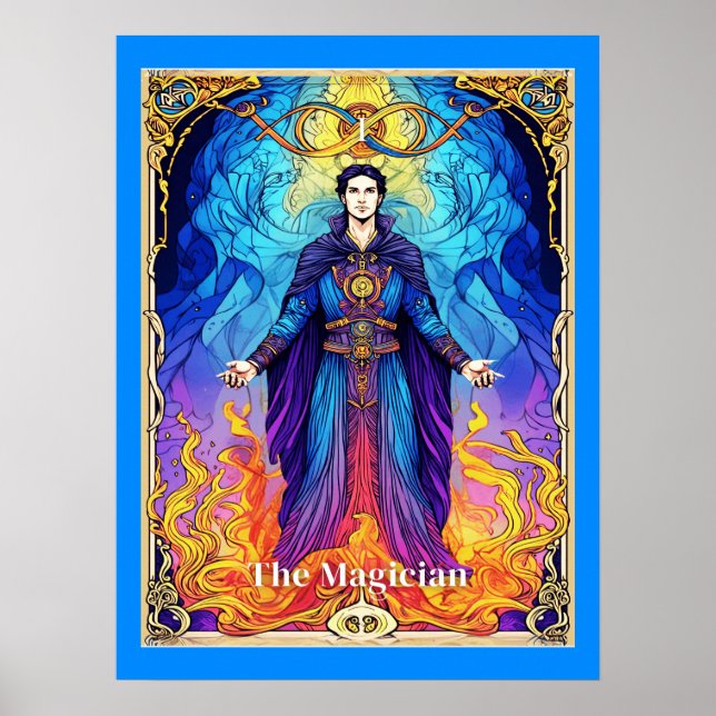 Póster Carta de Tarot El Mago (Frente)