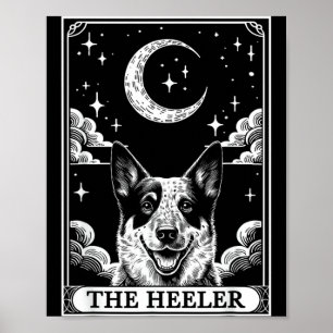Póster Carta de Tarot Vintage Luna Creciente Ganado Austr
