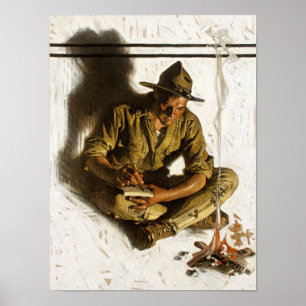 Póster Carta de un soldado a casa, 1917 por Leyendecker