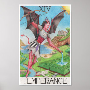 Póster Carta del tarot de la Templanza