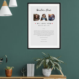 Póster Carta divertida del Día del Padre del Mundo