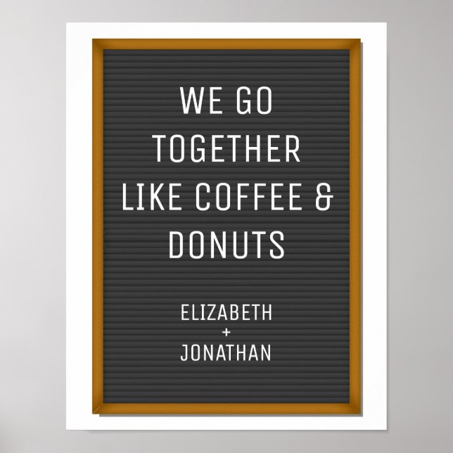 Póster Carta divertida Felt Placa para tu Personalizado T (Frente)