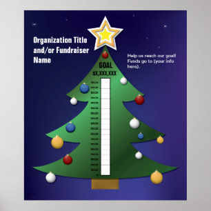 Póster Carta festiva del árbol de navidad