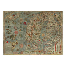 Carta Marina - Mapa de criaturas antiguas del mund