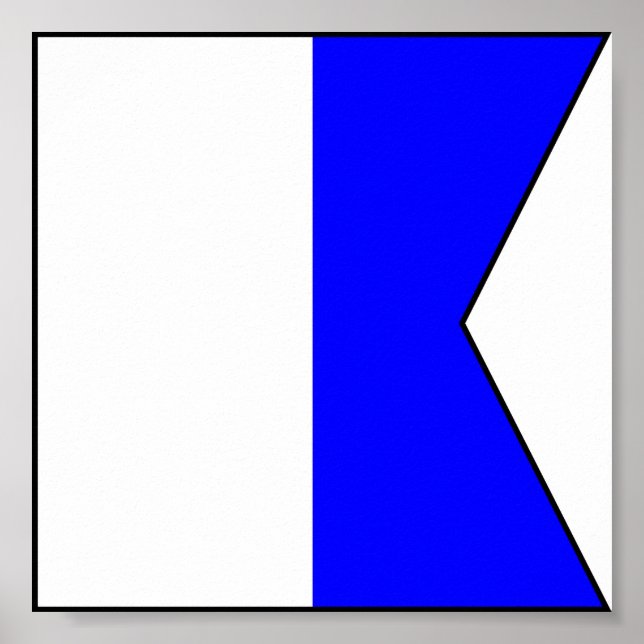 Póster Carta marítima internacional de bandera marítima n (Frente)