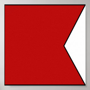 Póster Carta marítima internacional de bandera marítima n