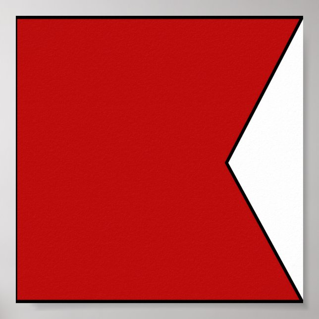 Póster Carta marítima internacional de bandera marítima n (Frente)