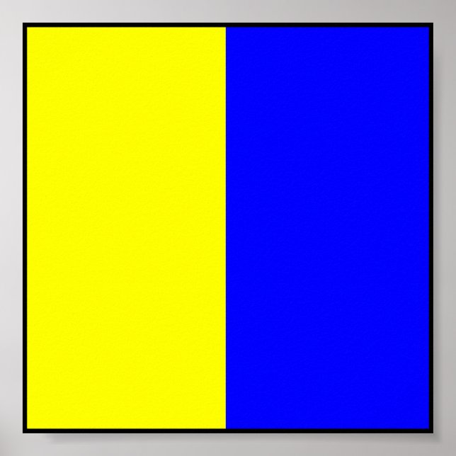 Póster Carta marítima internacional de bandera marítima n (Frente)