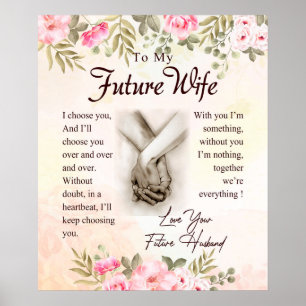 Póster Carta Personalizada A Mi Futura Esposa,