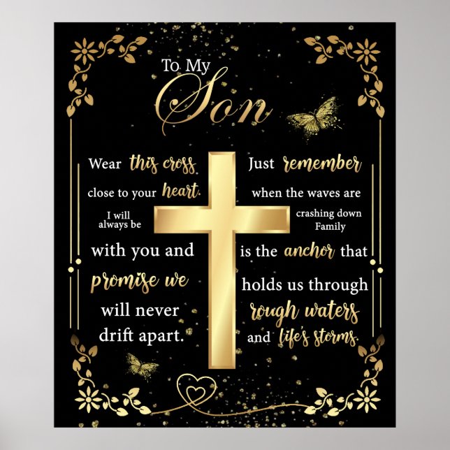 Póster Carta Personalizada A Mi Hijo (Frente)