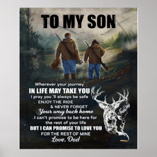 Póster Carta Personalizada A Mi Hijo De La Manta De Papá