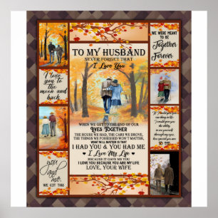 Póster Carta Personalizada A Mi Marido, Amor Marido