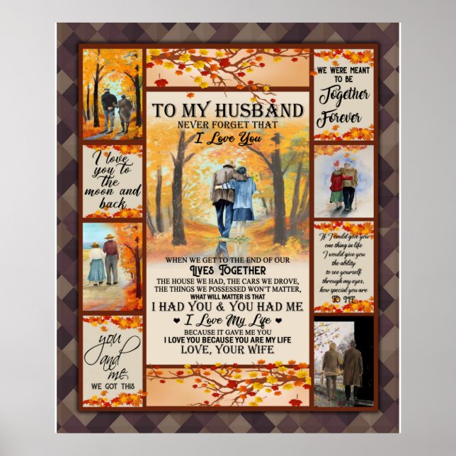 Póster Carta Personalizada A Mi Marido Valentine Days (Frente)