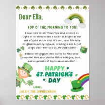 Carta personalizada de San Patricio Leprechaun