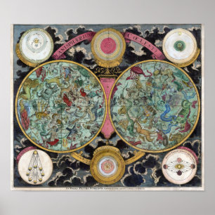 Póster Carta Planisphaeri Coeleste de la astrología