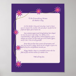 Póster Carta sentida a la figura materna