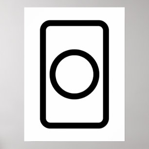 Póster Carta Zener Círculo hueco