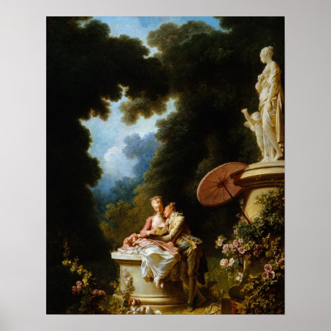 Póster Cartas de amor de Jean Honore Fragonard (Frente)