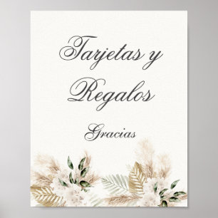 Póster Cartas de Boho y regalos Cartel de boda español