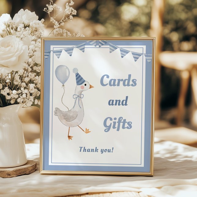 Póster Cartas de cumpleaños y regalos de niño azul y blan (Subido por el creador)