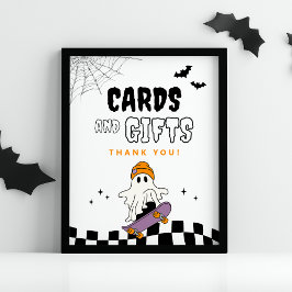 Póster Cartas de cumpleaños y Rótulo de regalo de Hallowe