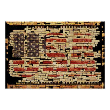 Cartas de Estados Unidos y bandera estadounidense 