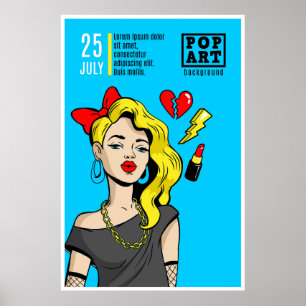 Póster Cartas de estilo cómico