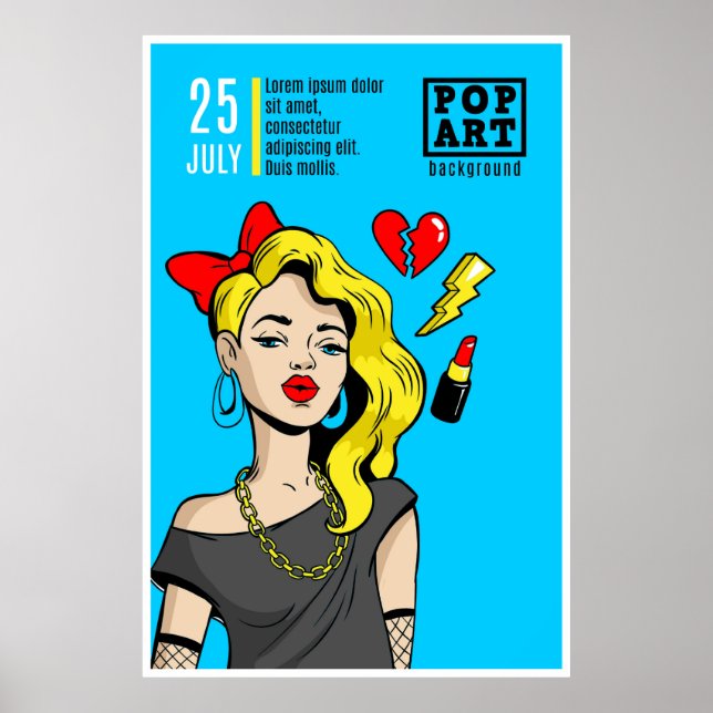 Póster Cartas de estilo cómico (Frente)